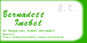 bernadett knebel business card